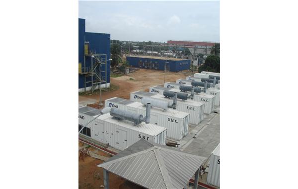Special power generating sets in containers